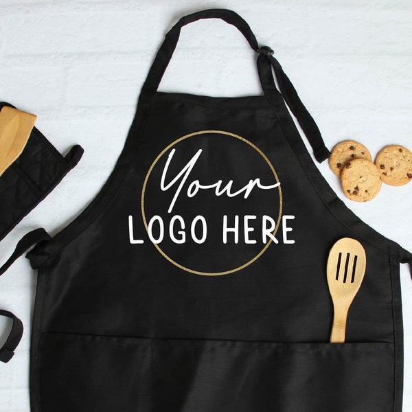 Logo Apron,Personalized Apron with pockets, Custom Apron, Mens Aprons, Womens Apron, Custom Text Apron, Logo Apron, Personalized Apron
