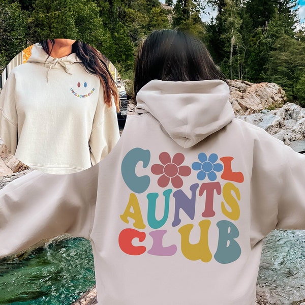 Sweatshirt cool du club des tantes, sweat cool tante, cadeau tante, cadeau d'anniversaire tante, cadeaux pour soeur, sweat tante, sweat tante