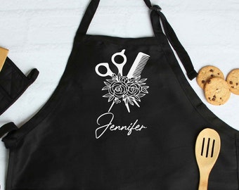 Customized Apron, Custom Hair Stylist Apron, Hair stylist Apron, Hair stylist gift, Cute Apron for Women, Personalized Apron, Custom Apron