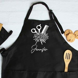 Customized Apron, Custom Hair Stylist Apron, Hair stylist Apron, Hair stylist gift, Cute Apron for Women, Personalized Apron, Custom Apron