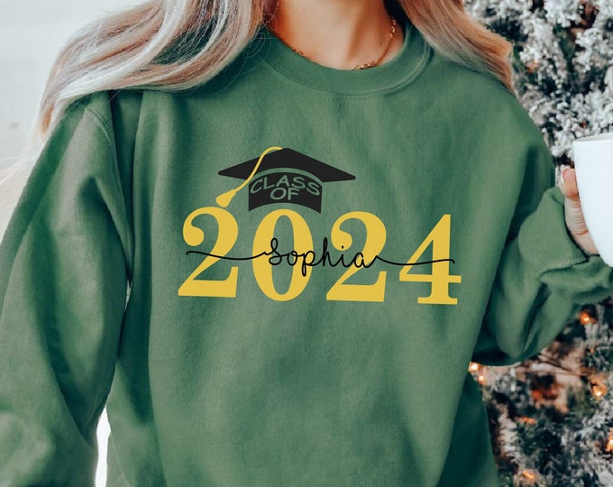 Custom Class Of 2024 Sweatshirt, Custom Sweatshirt, 2024, Graduate Sweatshirt, Custom Graduate Sweatshirt, Custom Gift, personalized Gifts