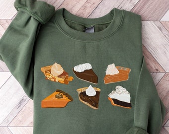 Chemise tarte, pull de Thanksgiving, sweat tarte au potiron, sweat automne, pull tarte