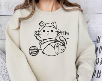 Funny Kitten Sweatshirt, Cat Sweatshirt, Kitten Hoodie, Cat Lover, Gift for him, Gift for Her, Cat Gifts, Cat Sweatshirt, Graphic Design