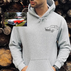 Custom car outline Sweatshirt, hoodie, Personalized, Dad Gift, Custom sweatshirt, gift for him, POCKET