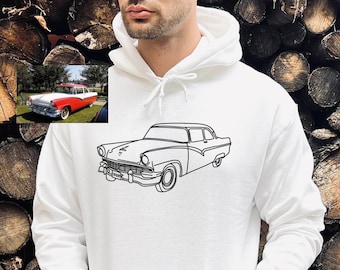 CHEST Custom portrait car Sweatshirt, hoodie, Car portrait, Truck portrait, Dad Gift, Custom sweatshirt, gift for him
