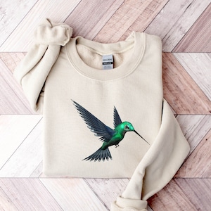 Humming bird Sweatshirt, Bird sweatshirt, Flower sweatshirt, Monogram, Leaves sweat, silhouette sweatshirt, graphic sweatshirt
