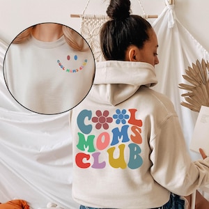 Sudadera con capucha Cool Moms Club, sudadera Cool Moms, sudadera con capucha Cool Mom, regalos para mamá, regalo para madre, regalo para ella, diseño gráfico, regalo de cumpleaños para mamá,