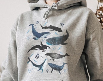Hammer Shark Sweatshirt, Shark Fish Sweatshirt, Aquarium Hoodie, Fishing Sweater, Koi Fish Funny Daily Sweater
