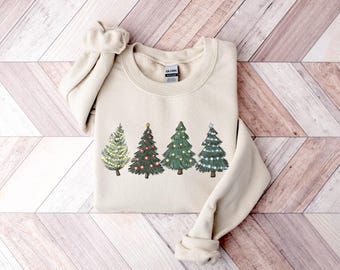 Christmas Sweatshirt, Christmas Sweater, Christmas Crewneck, Christmas Tree Sweatshirt,