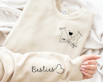 Custom Besties Sweatshirt: Personalized Best Friend Hoodie, Besty Christmas Sweater