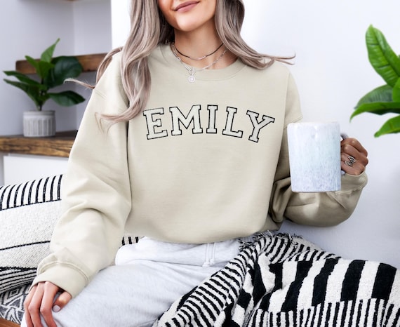 Custom Chenille Patch Sweatshirt Custom Text Personalized Chenille Letters Customized Varsity Glitter Letter Hoodie Personalized Gifts Etsy Ireland
