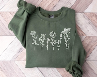 【GRAVER】22FW★ [UNISEX] Flower Lady Abstract Sweatshirt Flower Lady Abstract Sweatshirt - GRAVER | 60% - Asian