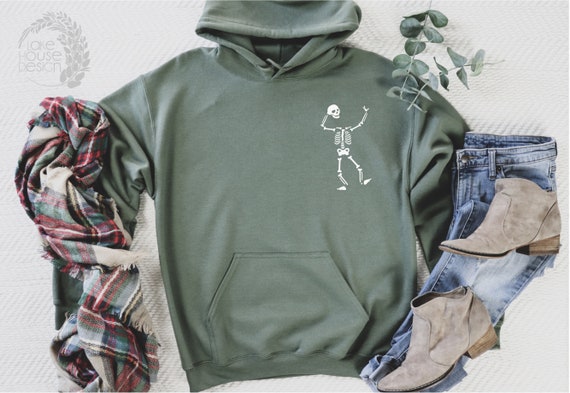 Dancing Skeleton Sweatshirt, Halloween Sweatshirt Women ,Funny Halloween Hoodie, Halloween Party, Women Halloween, Halloween Gift,Fall Shirt