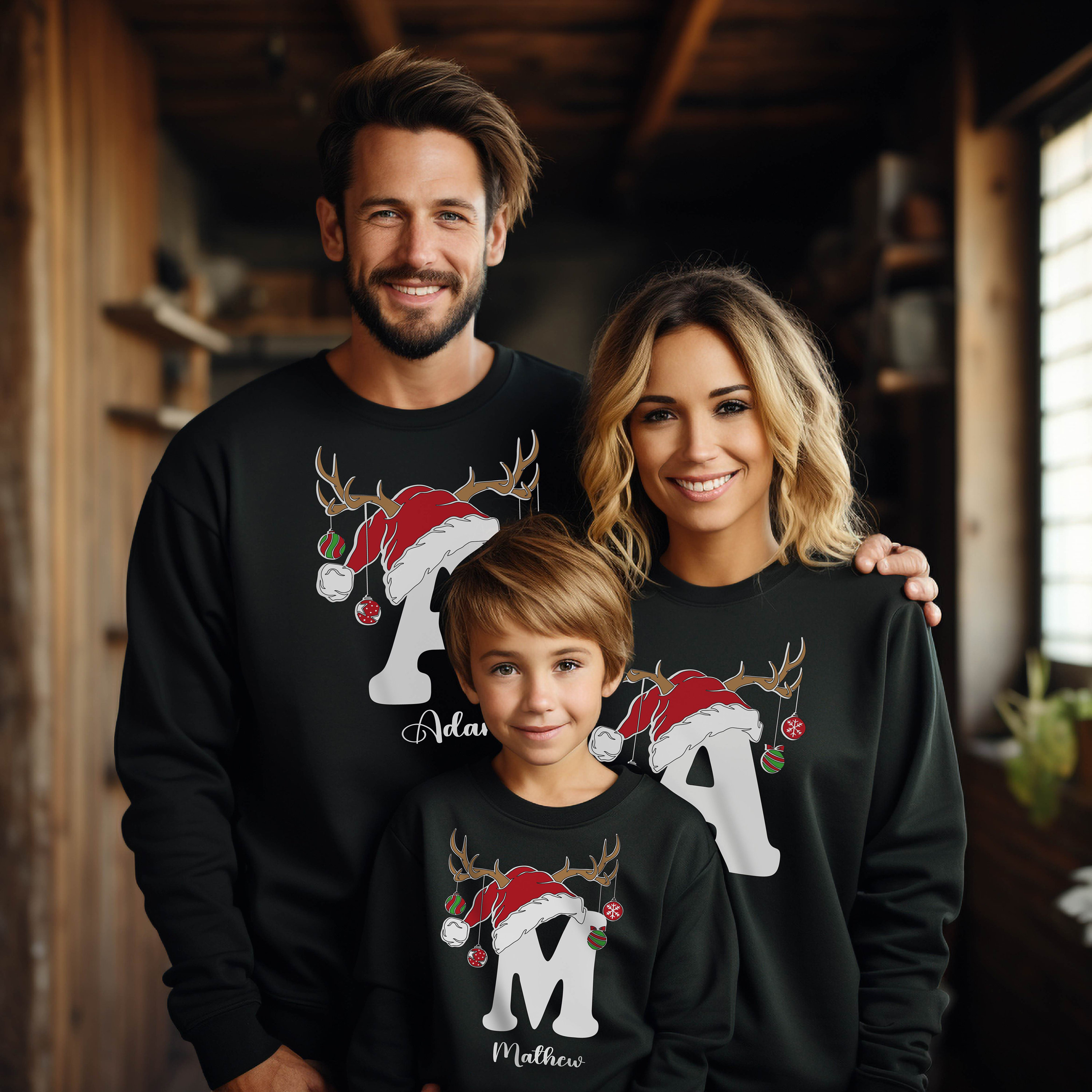 Custom Christmas Matching Sweatshirt, Christmas Gifts, Personalized Gifts, Christmas Sweatshirt, Family Hoodie, Custom Christmas Family Hoodie