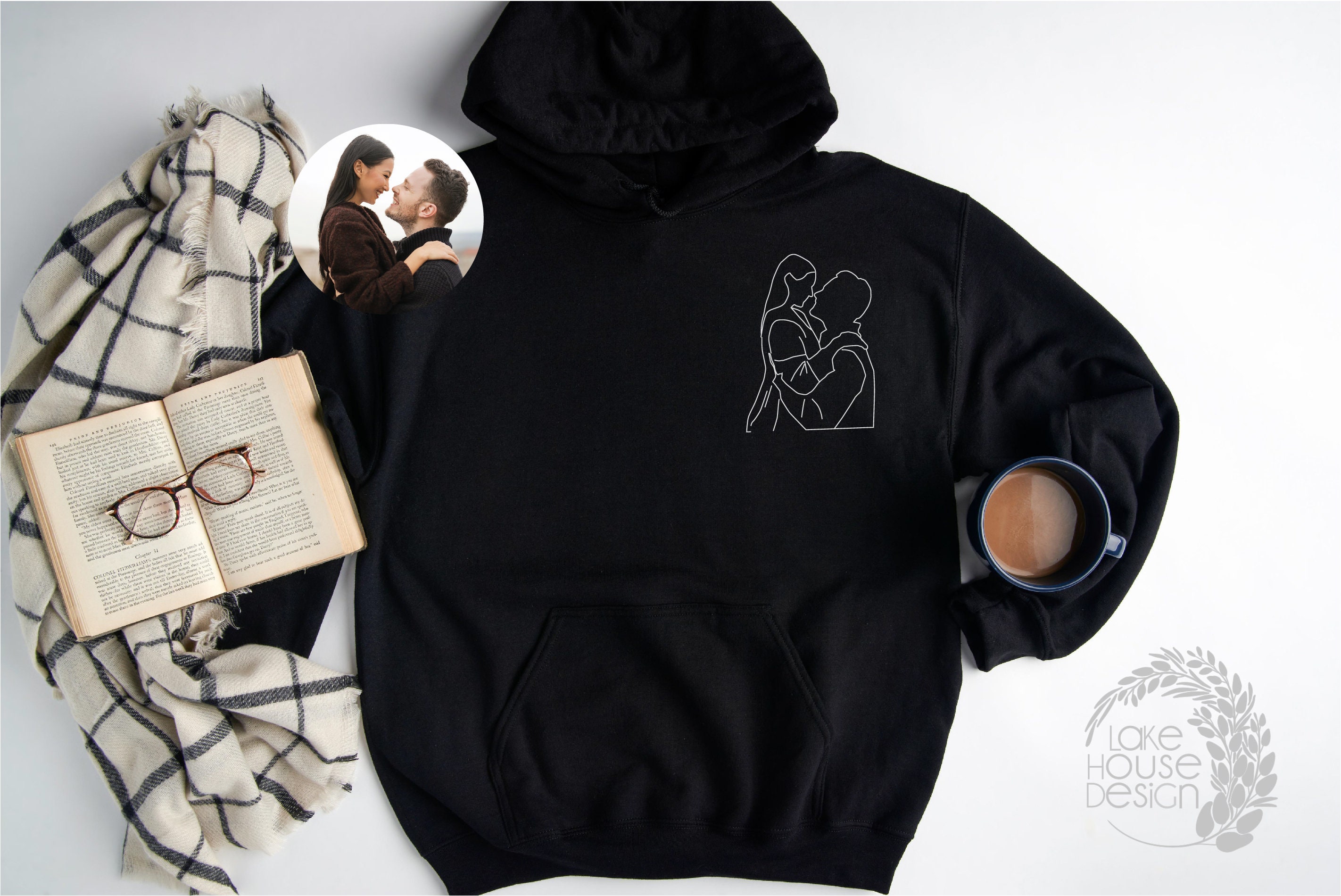 Custom Portrait From Photo Outline Photo Sweatshirt Custom Etsy Custom Portrait From Photo Outline Photo Sweatshirt Custom Etsy