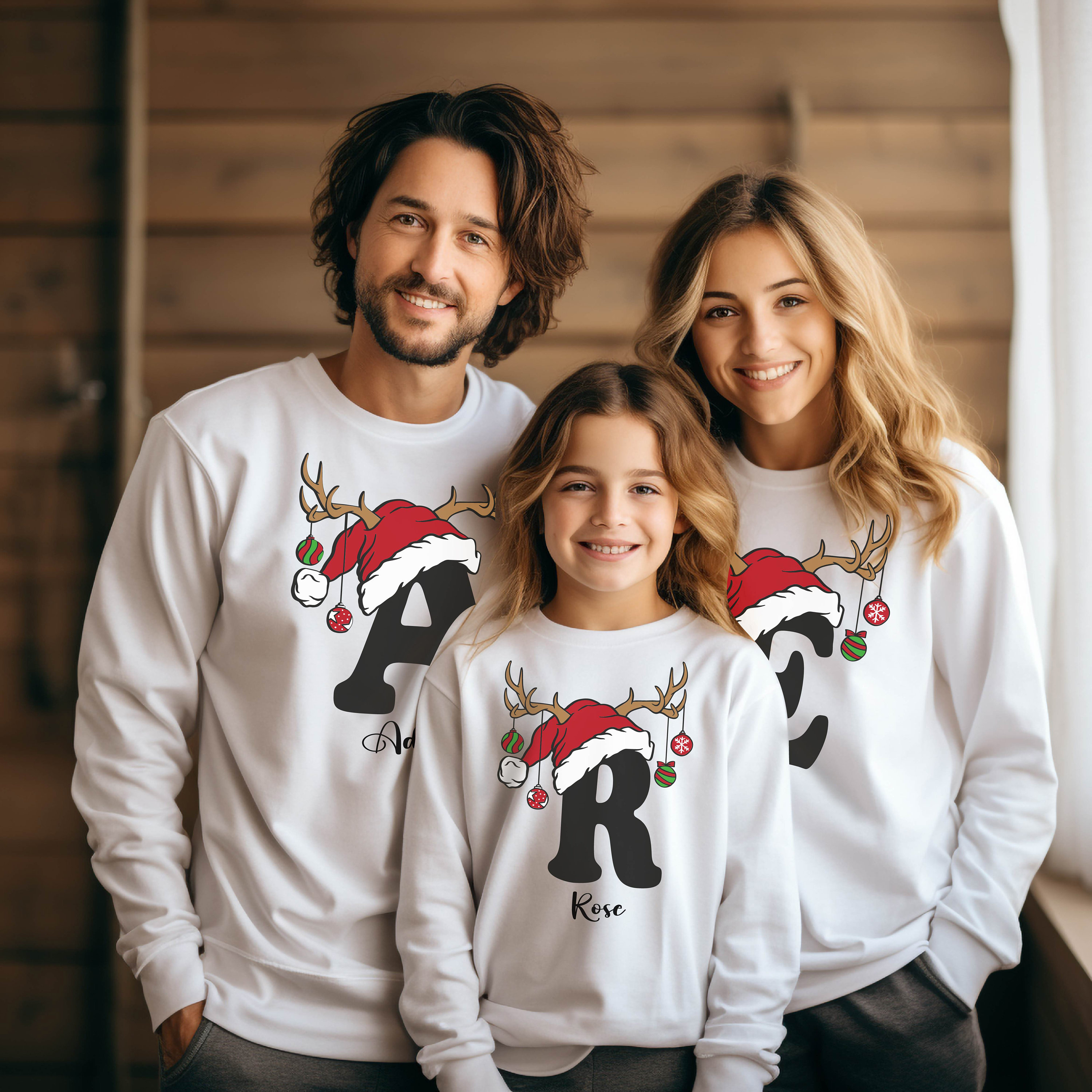 Custom Christmas Matching Sweatshirt, Christmas Gifts, Personalized Gifts, Christmas Sweatshirt, Family Hoodie, Custom Christmas Family Hoodie