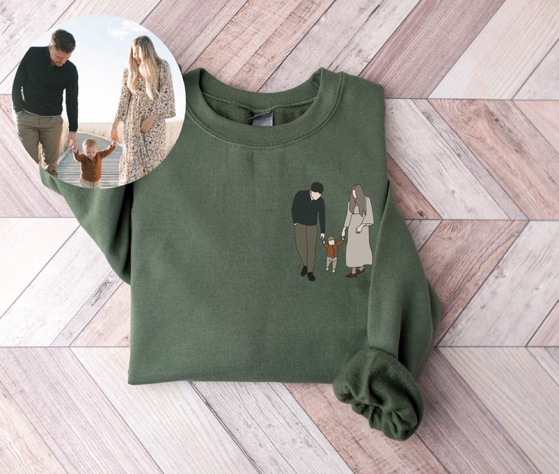 Photo Portrait Hoodie, Custom Couple Portrait, Custom Photo, Custom Portrait, Custom Family Portrait, Personalized Gifts, Custom Gift, Gifts image 1