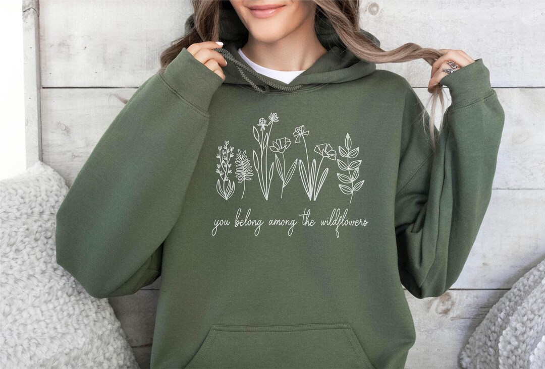 Flower Sweatshirt, Flower Hoodie, Flower Girl Gifts, Women