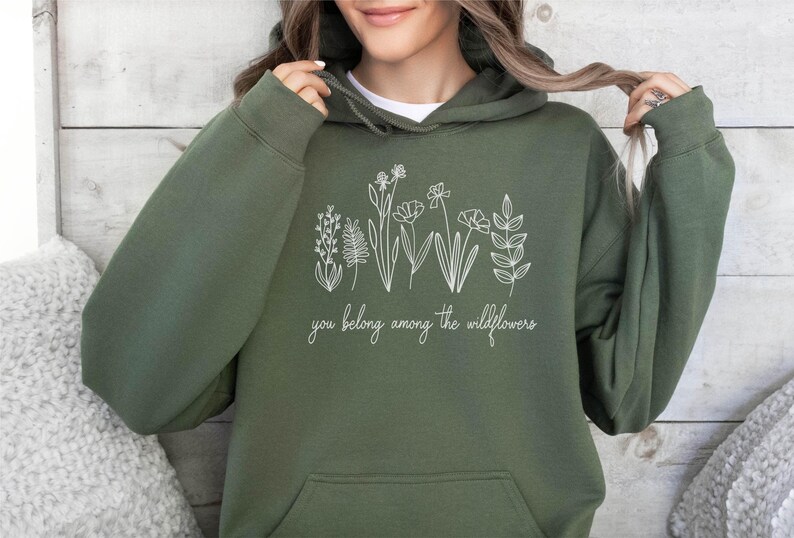 Flower Sweatshirt, Flower Hoodie, Flower Girl Gifts, Women Hoodie