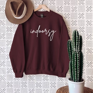 Indoorsy Sweatshirt, Indoorsy Homebody Sweatshirt, Unisex sweatshirt, Cute Women's Graphic sweatshirt, Indoorsy Shirt, great indoors image 2