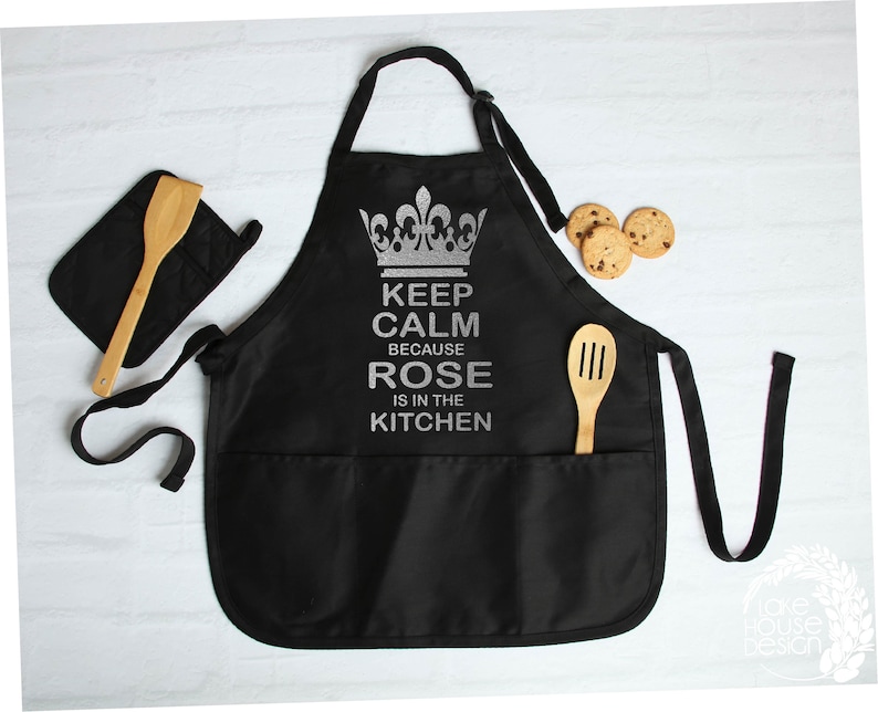 Personalized Keep Calm Apron kitchen Gifts for Her Hostess Etsy