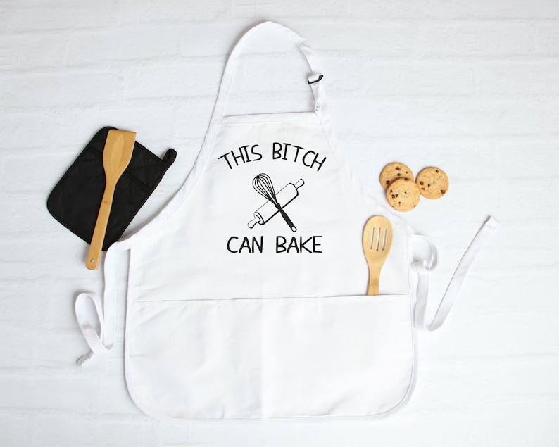 Funny Baking Apron, This girl Can Bake, Funny Aprons Apron, Offensive Apron,Fathers,Mothers Day Baking Gift, Funny Gift for Mom,Bakers Gift image 4