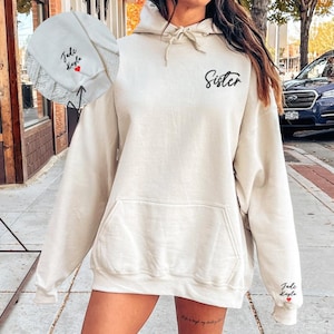 Custom Sister Sweatshirt, Sister Gift, Personalized Sweatshirt, Custom Gift, Personalized Gift, Sister Gifts, Sister Gift from Sister,Pocket