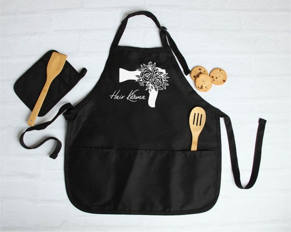 hair stylist apron, gift for hairdresser, beauty salon, personalized hairstylist apron, cosmetologist, custom barber apron,
