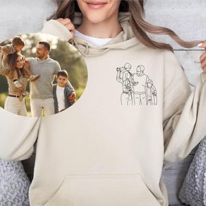 Family Portrait Sweatshirt, Custom Couple Portrait, Custom Portrait from Photo Hoodie, Couples Portrait, Couple Gifts, Personalized Gifts