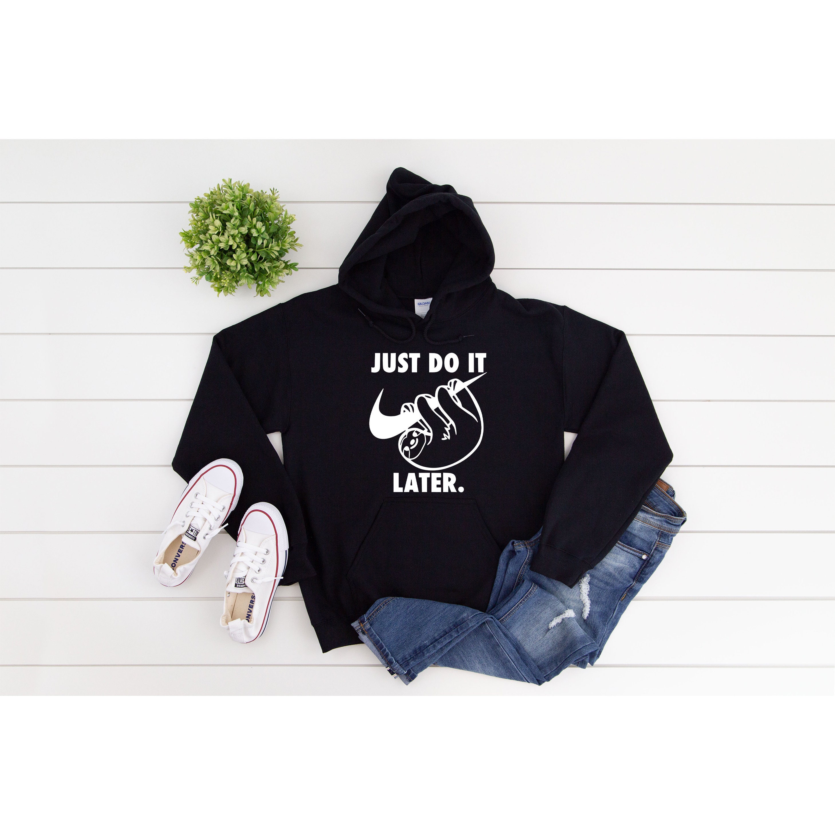 Swoosh Hoodie Cool Sloth Graphic 