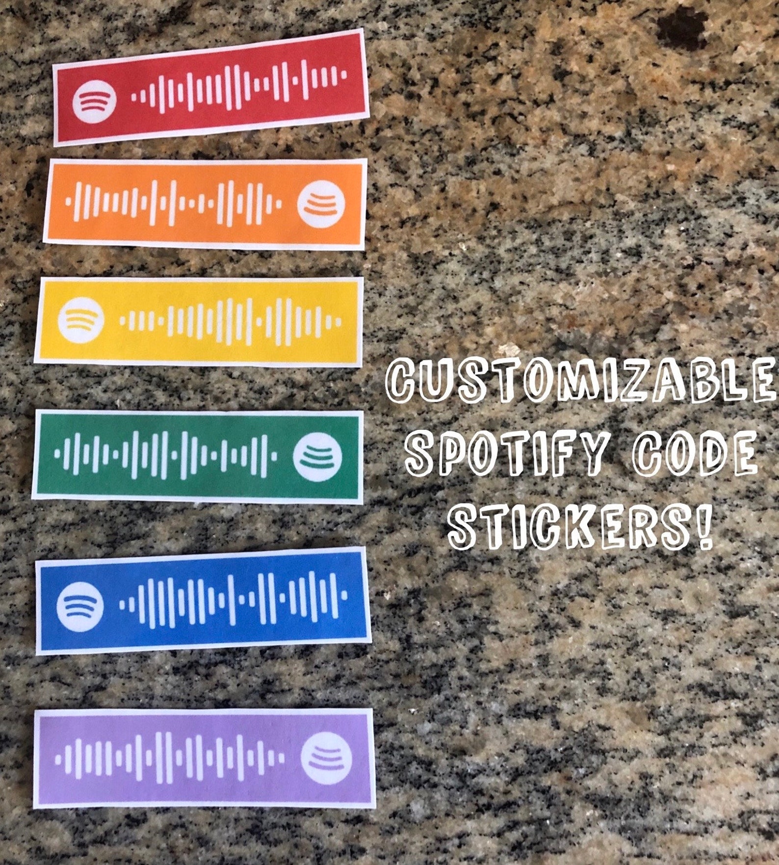 Custom Spotify Code Stickers Etsy