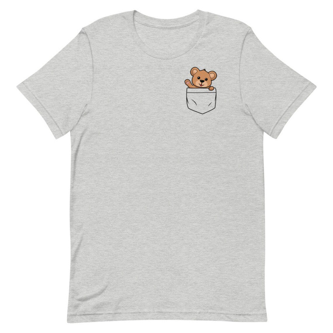 Pocket bear Tshirt Cute bear Tshirt funny bear Tshirt Etsy