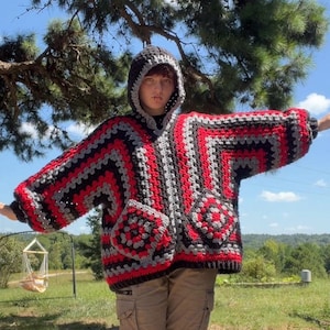 Custom Oversized Crochet Hoodie