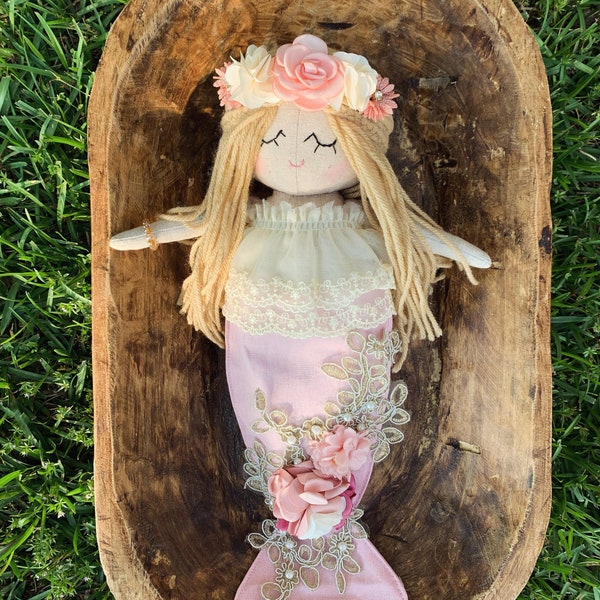 Handmade Heirloom Doll-OOAK mermaid doll