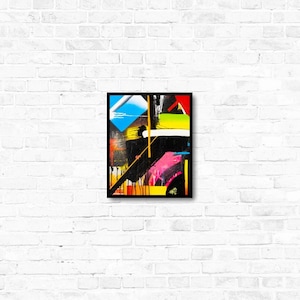 Original abstract graffiti stretched canvas by SOHPE. Unique and Handmade using spraypaint