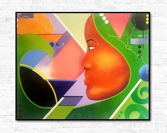 Arte original em tela estilo grafite abstrato GRANDE da SOHPE. 2023 Obra de arte única / Feita à mão