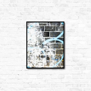 Unique abstract canvas brick and graffiti art by SOHPE. Handmade spray paint ONLY