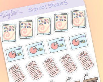 School studies homework agenda planner stickers