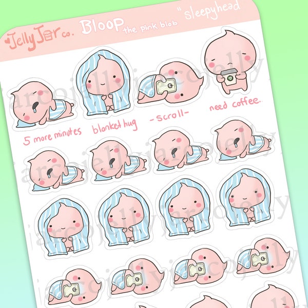 Bloop sleepyhead planner agenda stickers