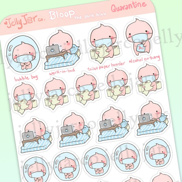 Bloop quarantine planner agenda stickers