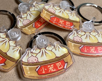 Soup dumpling xiao long bao Chinese food dim sum acrylic keychain