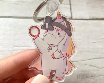 Optometry unicorn BIO eye exam optometrist student ophthalmology gift acrylic keychain