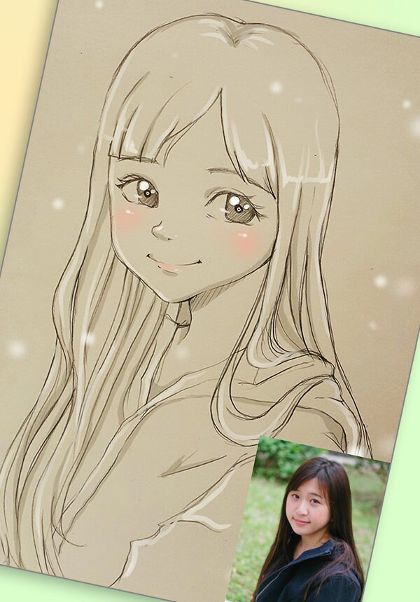 anime couple drawing pencil