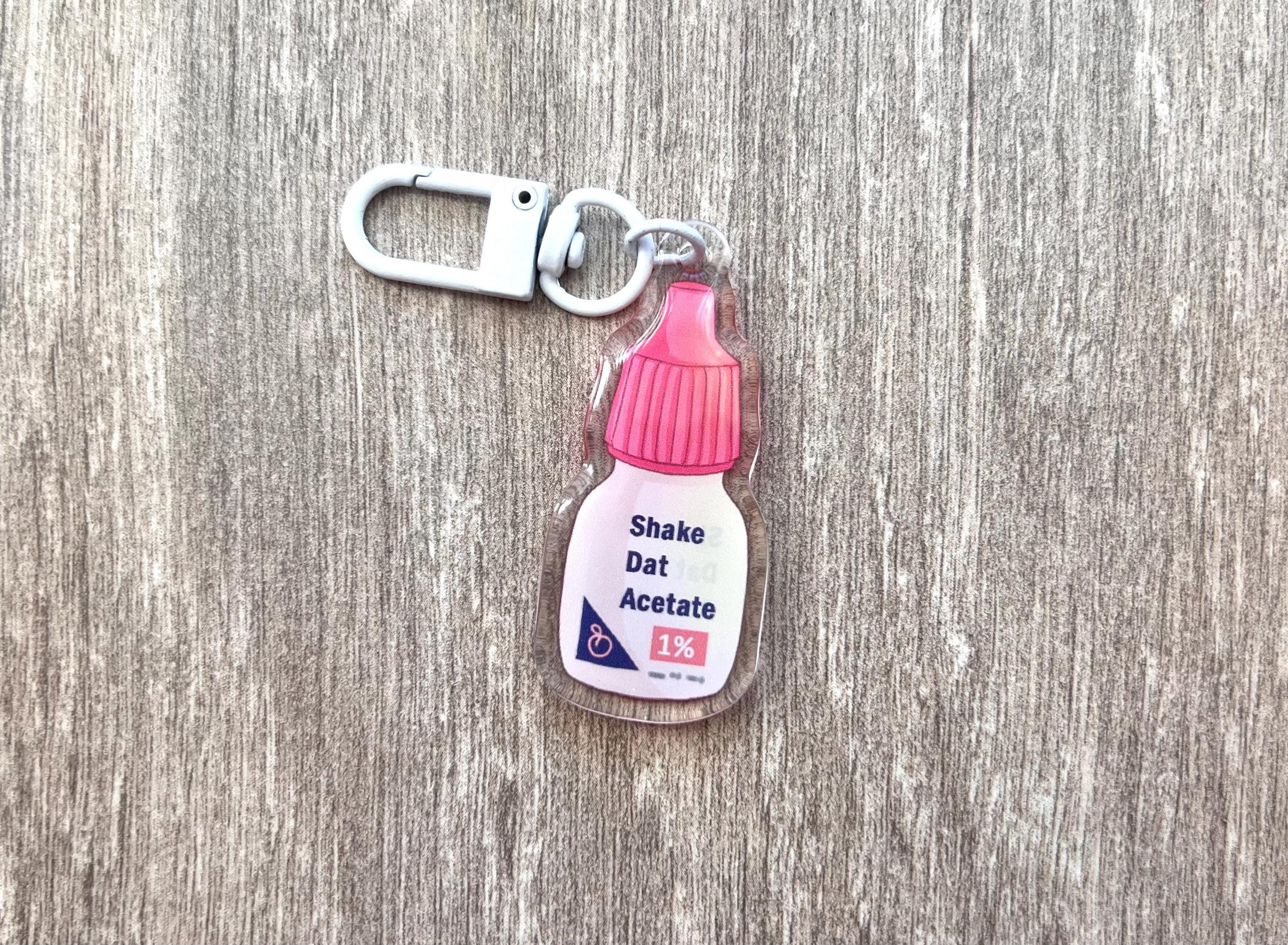 Optometry shake dat acetate eye drop meme eye exam optometrist student ophthalmology gift double sided acrylic keychain