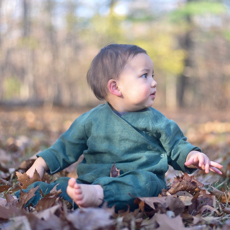 Baby Wrap Shirt / Unisex Linen Top Etsy