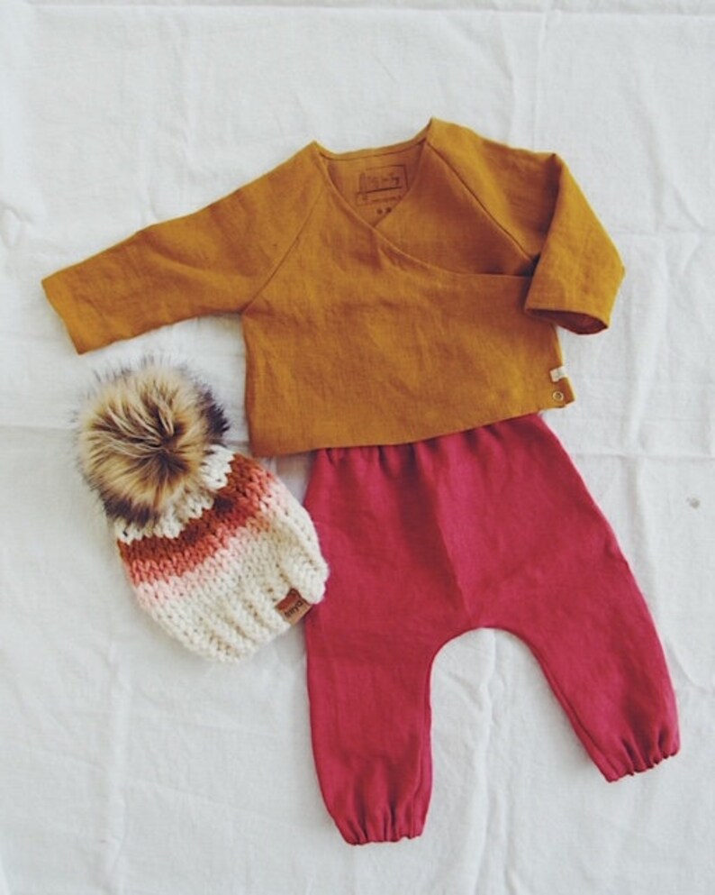 Baby Wrap Shirt / Unisex Linen Top Etsy