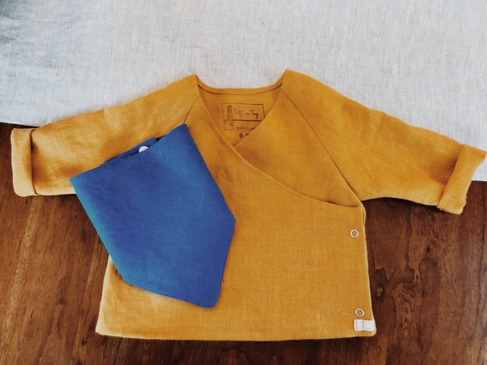 Baby Wrap Shirt / Unisex Linen Top Etsy