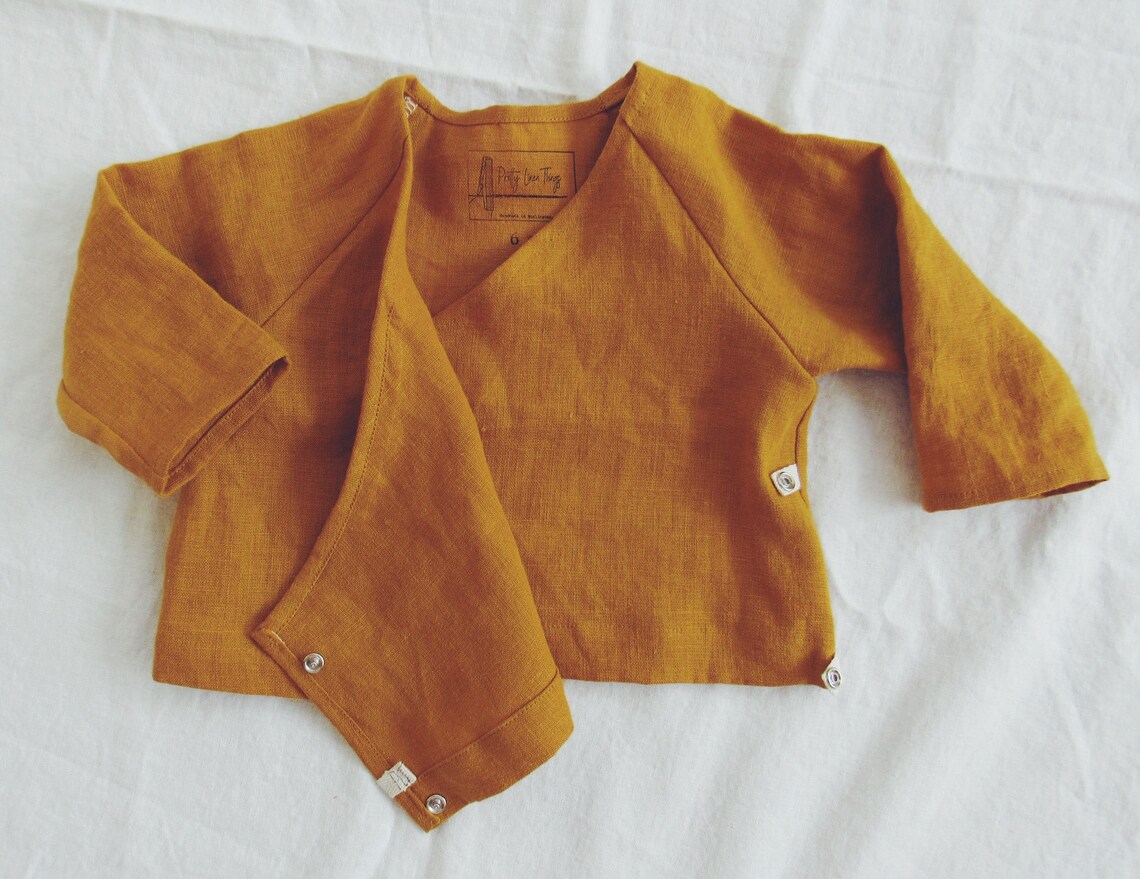 Baby Wrap Shirt / Unisex Linen Top Etsy