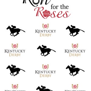 Kentucky Derby Run for the Rose Party Photo Backdrops Booth Steps and ...