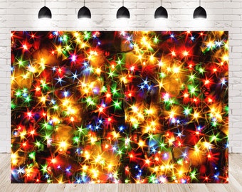 Shiny Star Lights Photography Backdrop: Christmas Festival Booth